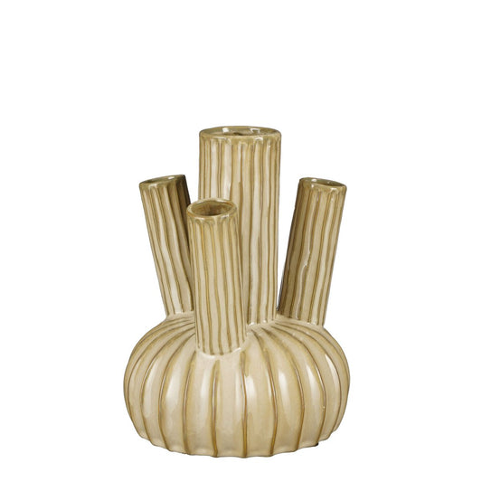 Felipe Tulpenvase – H27 x Ø20 cm – Keramik – Beige