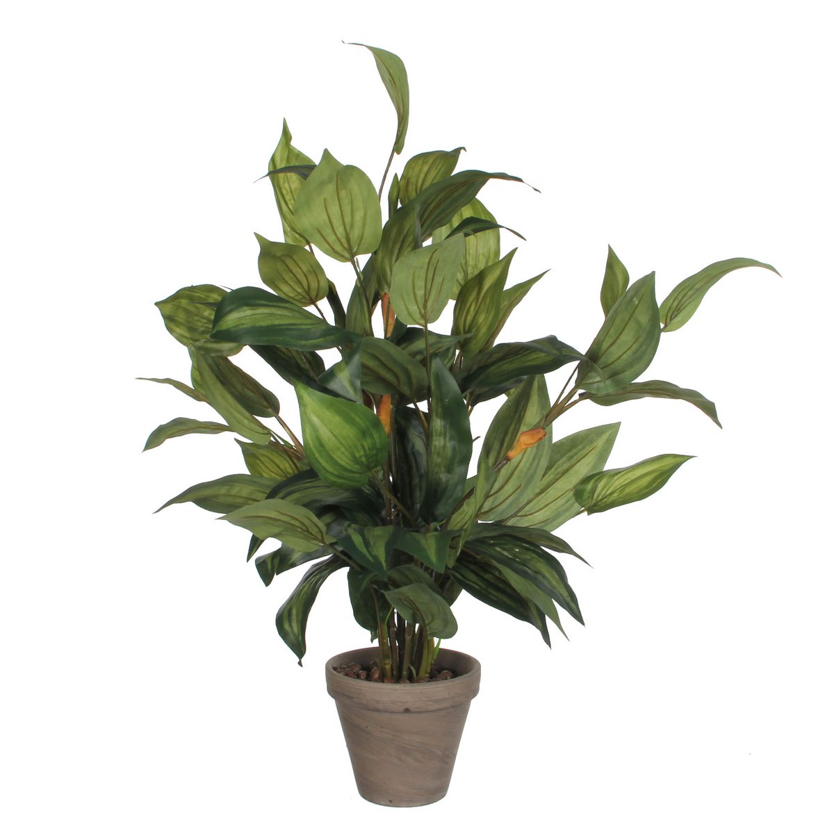 Künstliche Hosta-Pflanze im Blumentopf Stan – H65 x Ø40 cm – Grün