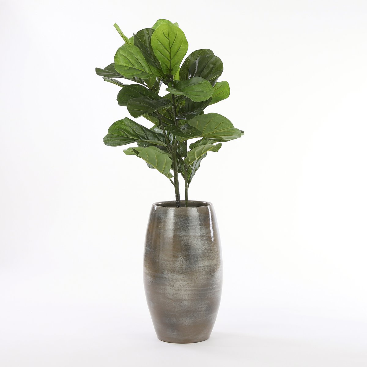 Kunstpflanze Ficus Lyrata - H100 x Ø60 cm - Grün