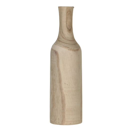 Pia Vase – H47 x Ø13 cm – Paulownia-Holz – Hellbraun