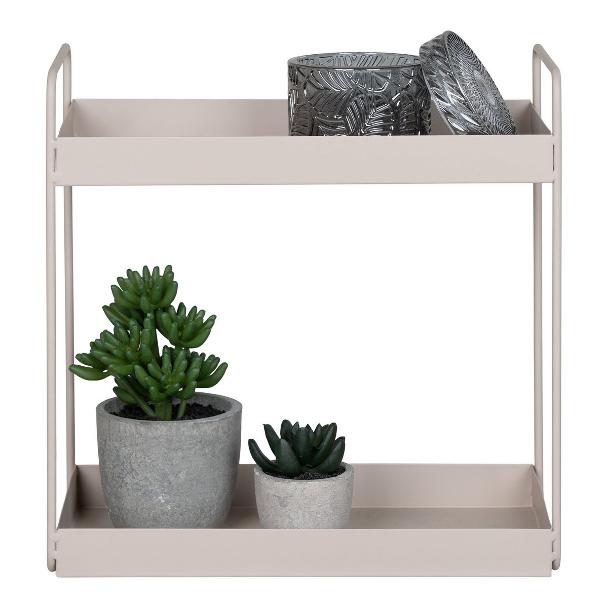 Rabo Standing Double Shelf - Stehendes Doppelregal, Stahl, Sand, 2 Regale, 30x15x31 cm