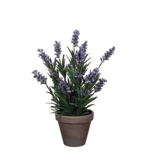 Künstliche Lavendelpflanze im Blumentopf Stan – H33 x Ø20 cm – Blau