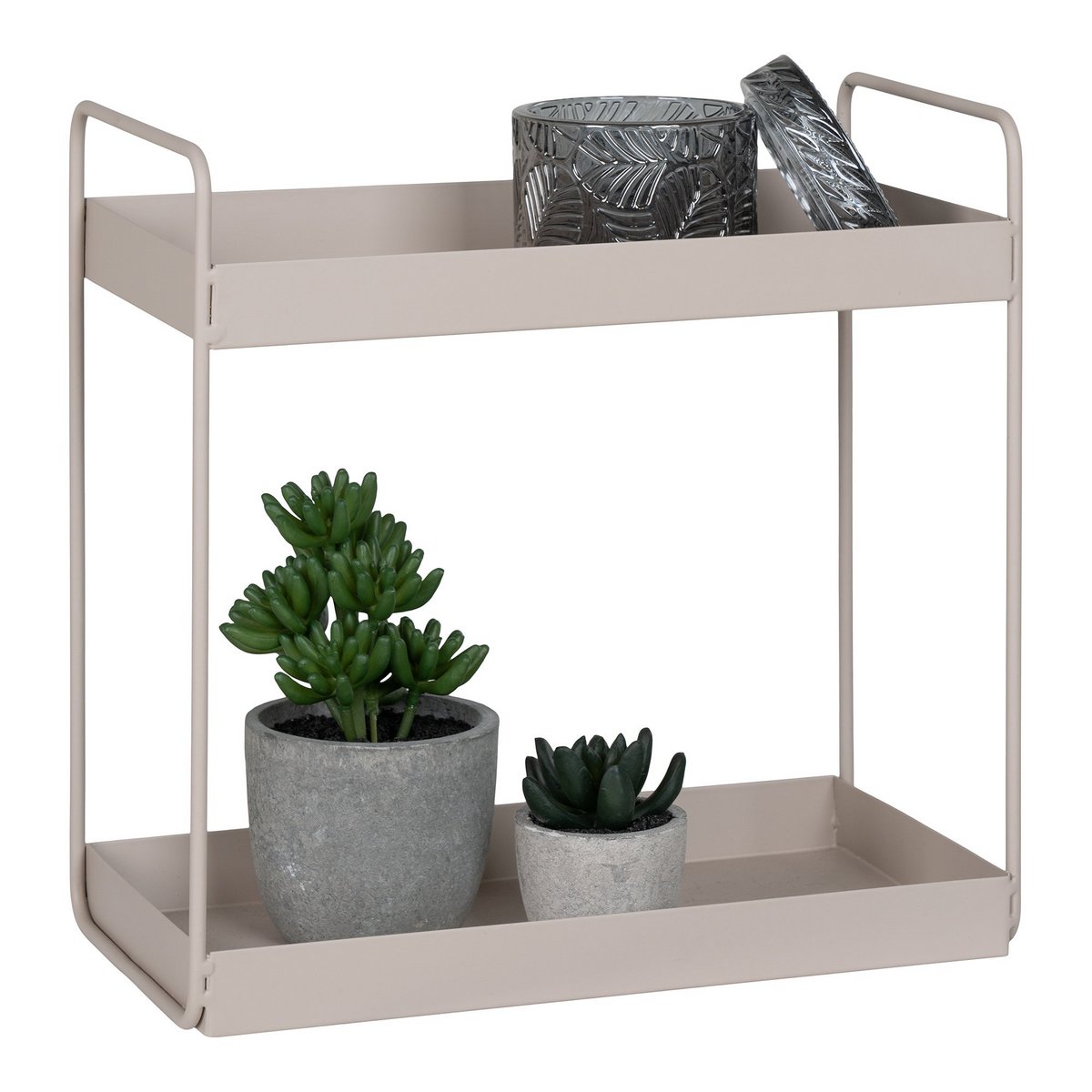 Rabo Standing Double Shelf - Stehendes Doppelregal, Stahl, Sand, 2 Regale, 30x15x31 cm