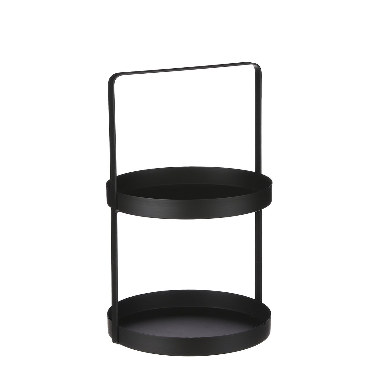 Etagere 2-stöckig – H41 x Ø25 cm – Metall – Schwarz