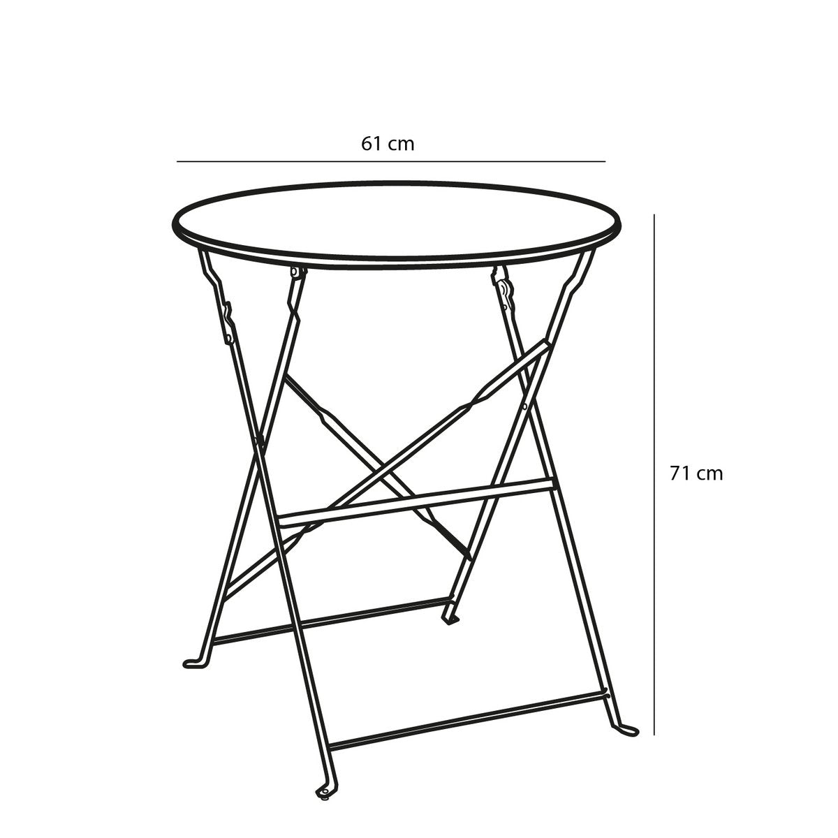 Laurence Bistro-Set – 3-teilig – Metall – Weiß