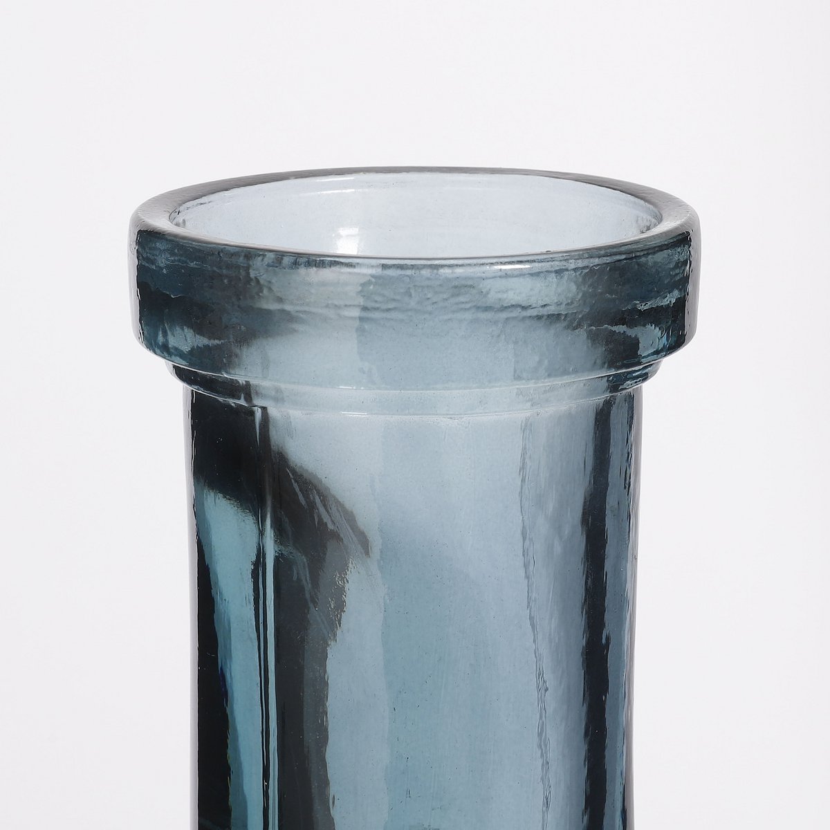 Rioja-Flaschenvase – H75 x Ø18 cm – recyceltes Glas – Hellblau