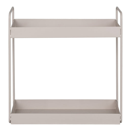 Rabo Standing Double Shelf - Stehendes Doppelregal, Stahl, Sand, 2 Regale, 30x15x31 cm