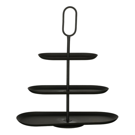 Rama Etagere 3 Ebenen – L48 x B20 x H55 cm – Metall – Schwarz