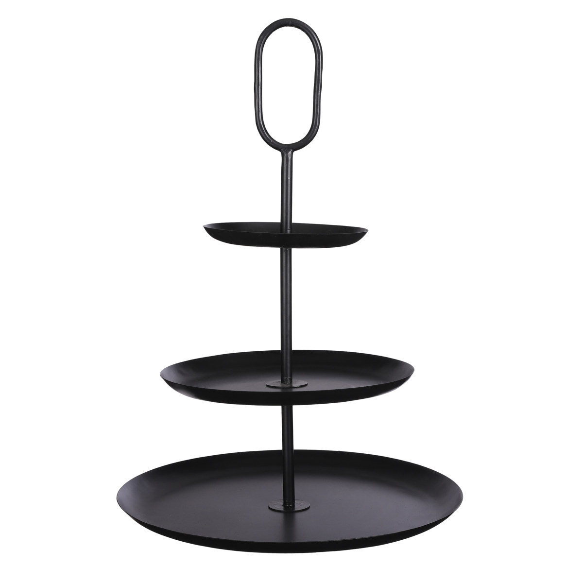 Rama Etagere 3-stöckig – H55 x Ø38 cm – Metall – Schwarz