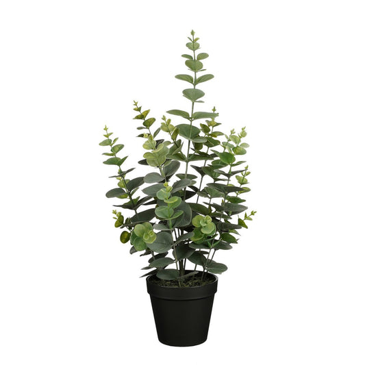 Künstliche Eukalyptuspflanze im Blumentopf – H53 x Ø23 cm – Grün