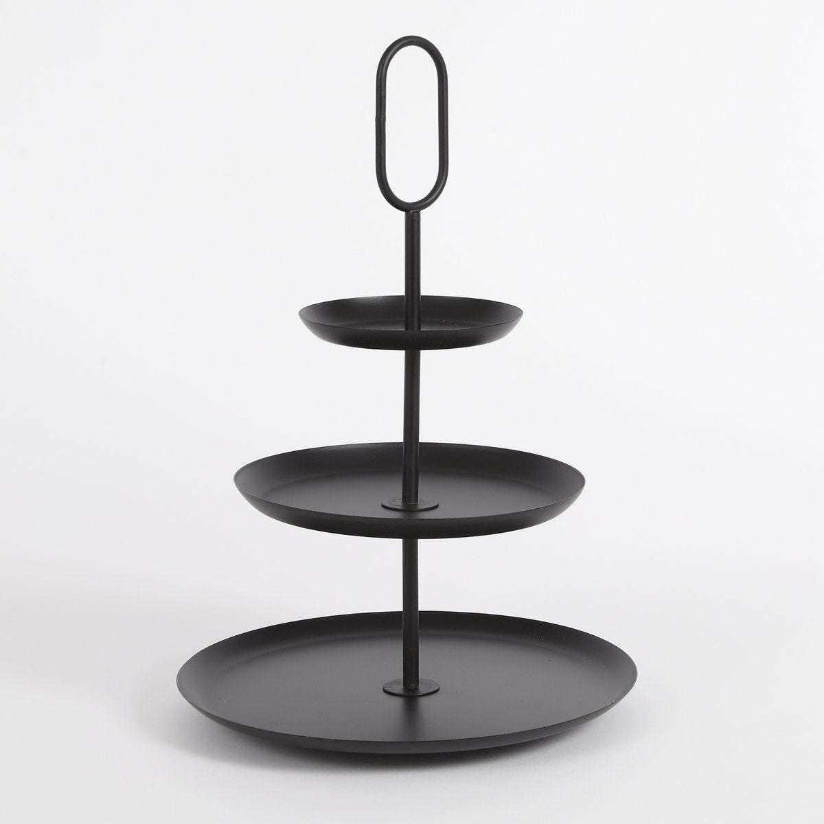 Rama Etagere 3-stöckig – H55 x Ø38 cm – Metall – Schwarz