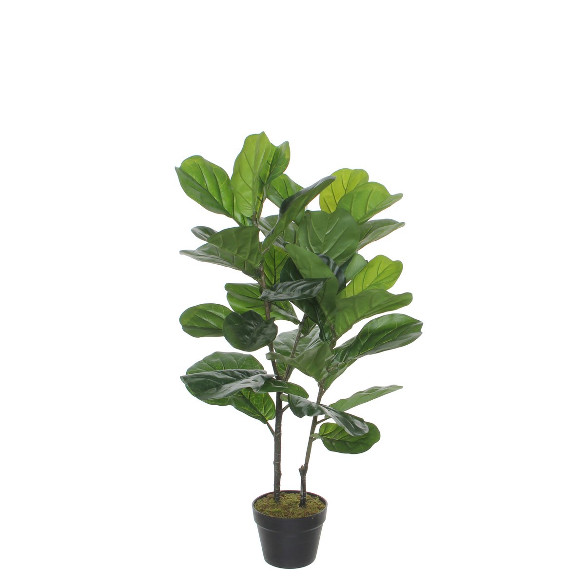 Kunstpflanze Ficus Lyrata - H100 x Ø60 cm - Grün