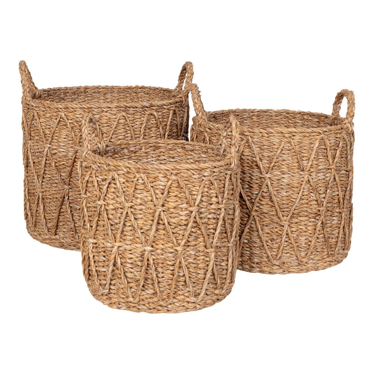 Krabi Basket - Korb, Seegras, natur, 3er-Set