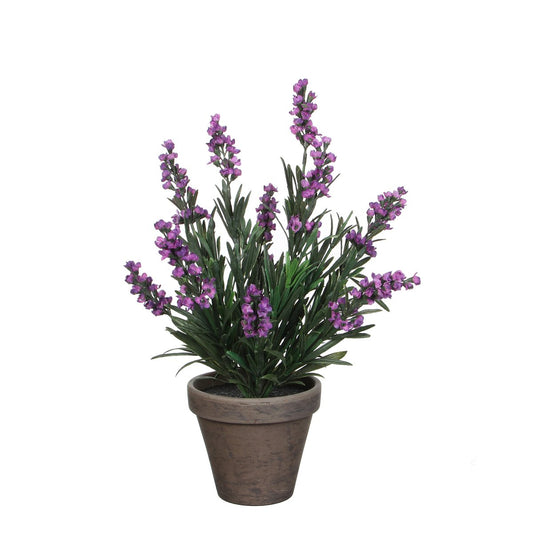 Künstliche Lavendelpflanze im Blumentopf Stan – H33 x Ø20 cm – Lila