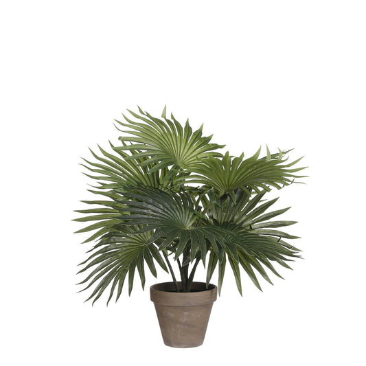 Künstliche Palmenpflanze im Blumentopf Stan – H40 x Ø35 cm – Grün