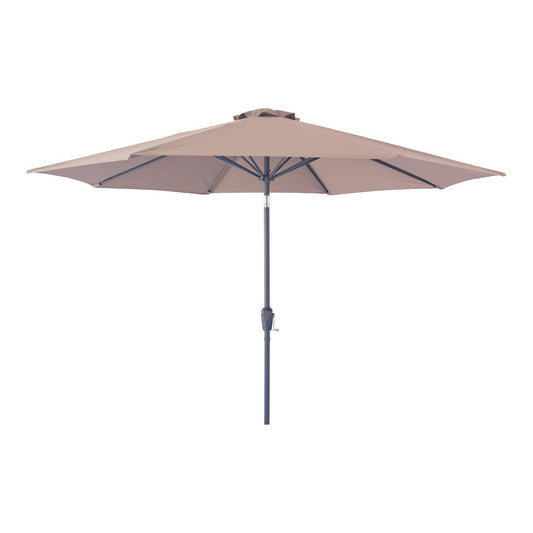 Houston Parasol – Sonnenschirm mit Kurbel und Neigung, Metallstange, Sand, ø300 cm